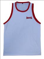 Lonsdale Club Vest White/Red - YOUTHS (L130-C/Y)
