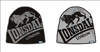 Lonsdale Knitted Scull Hat - BLACK (LH4)