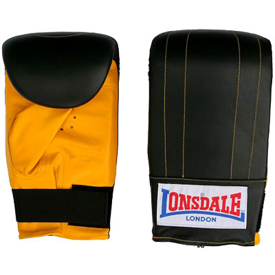 Lonsdale L10/B - Fitness Bag Mitt Black/Yellow (L10/B/XS X.Small)