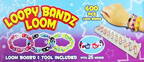 Friendship Bracelet Kit - 600 Latex Free Bands + 24 S-Clips (1)