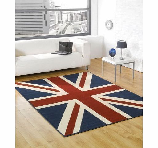 Lord of Rugs Buckingham Great Britain Flag Union Jack Design Blue Red White Rug 120 x 160 cm (4 x 53``) Carpet