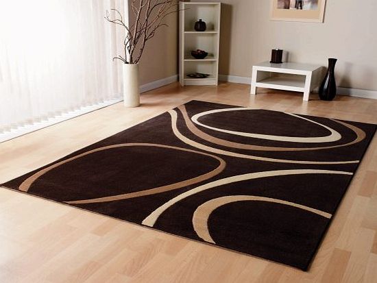 Lord of Rugs Modern Rug in Brown 80 x 150 cm (27`` x 5) Carpet