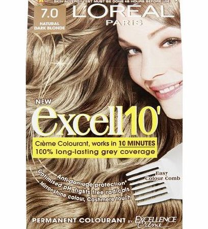 LOreal Excell10 Hair Colour - Natural Dark Blonde 7.0