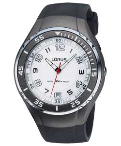 Lorus Gents Black and White Dial Watch