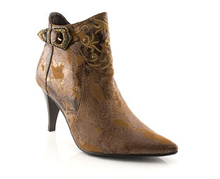 Lotus Ankle Boot With Buckle Trim