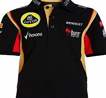 Lotus F1 Team POLO Shirt Children Kids Formula One 1 Lotus F1 Burn Sponsor 2013 Age 9-10