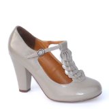 Lotus Garage Shoes - Salut - Womens Medium Heel Shoe - Taupe Size 5 UK