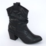 Garage Shoes - Zola - Womens Medium Heel Boot - Black Size 3 UK