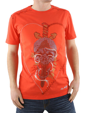Red Heart Skull T-Shirt