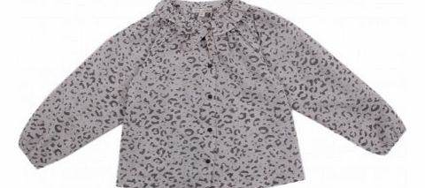 Louis Louise Angele Leopard Blouse Grey `2 years,4 years,6