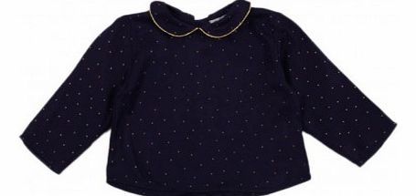 Blouse Pois Ania Navy blue `3 months,12