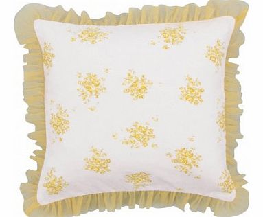 Louis Louise Flowers frills cushion cover Yellow `One size