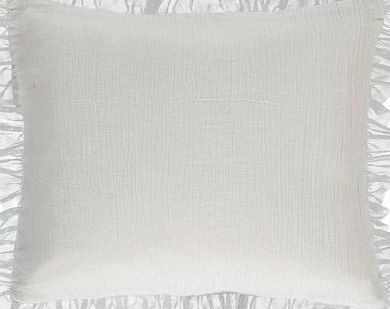 Louis Louise Thea cotton crepe cushion case - white `One size