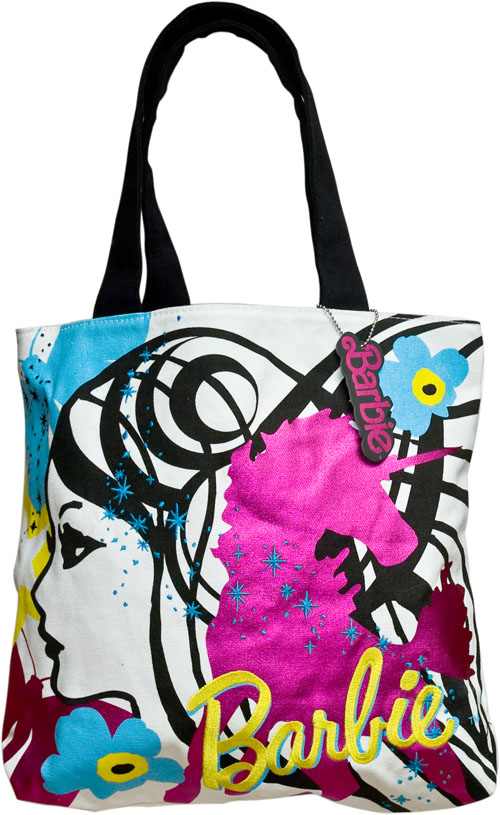 Barbie Silhouette Tote Bag from Loungefly