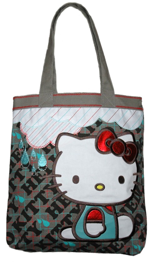  Grey Hello Kitty Rain Cloud Tote Bag from Loungefly
