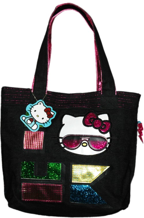 I Love HK Neon Hello Kitty Tote Bag from Loungefly