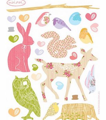 Mini forest animals - girl `One size