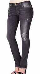 Caipirgna grey cotton blend slim jeans