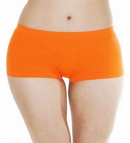 Love My Fashions Plain Ladies Shorts - Neon Orange - S/M