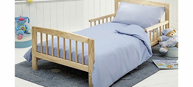 LOVE2SLEEP SKY BLUE COT BED LUXURY EGYPTIAN COTTON COMPLETE BEDDING SET TODDLER