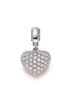 Lovelink Silver Cubic Zirconia Heart Click Link