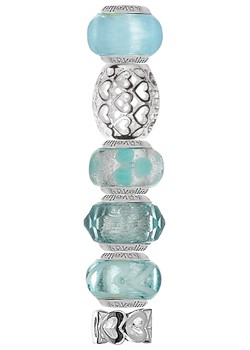 Set of 6 Silver and Murano Glass Ice