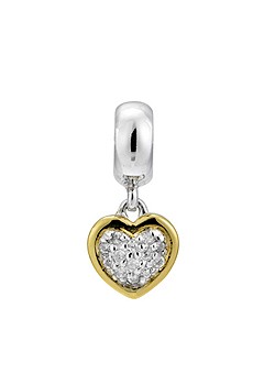 Silver and Gold Tangling Heart Pendant