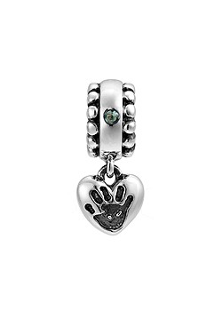 Silver Baby Boy Heart Pendant Charm