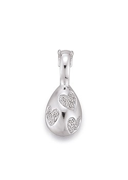 Silver Click Link With Heart Design