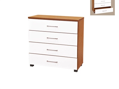 LPD Furniture Aston 4 Drawer Chest Small Single (2 6`)