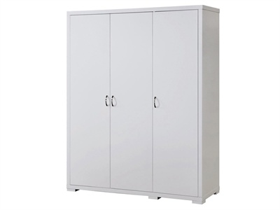LPD Furniture Luna 3 Door Wardrobe (White) Small Single