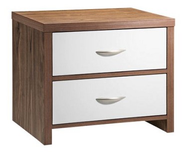 LPD Furniture Milan 2 Drawer Bedside Cabinet