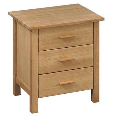 LPD Furniture Rosedale 3 Drawer Bedside Cabinet
