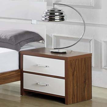 LPD Limited Madilena High Gloss 2 Drawer Bedside Table