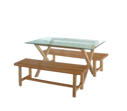 LPD Limited Zen Dining Set with 2 Benches
