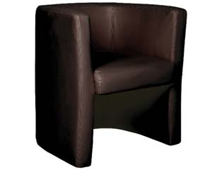 leather tub seat brown