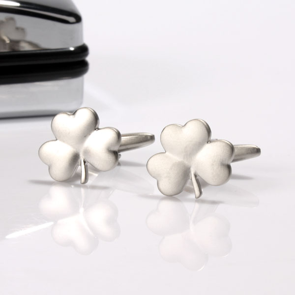Lucky Clover Personalised Cufflinks