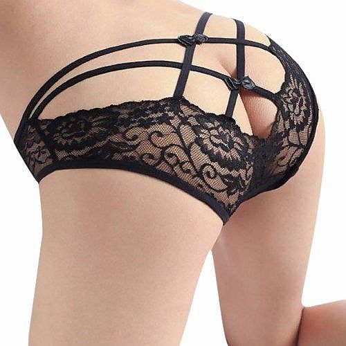 luckyemporia New Fashion Sexy Knickers Panties Underwear Thongs G string Briefs Lingerie Ladies Women (8, Black)