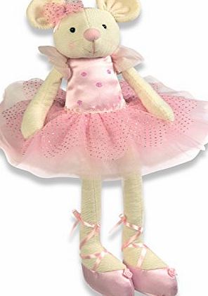 Lucy Locket Kids BALLERINA Mouse Soft Toy - Pink Ballet Cuddly Plush TOY - 40cm / 16 Inches - Lucy Locket
