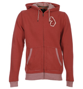 French Cranberry Marl Full Zip Hooded