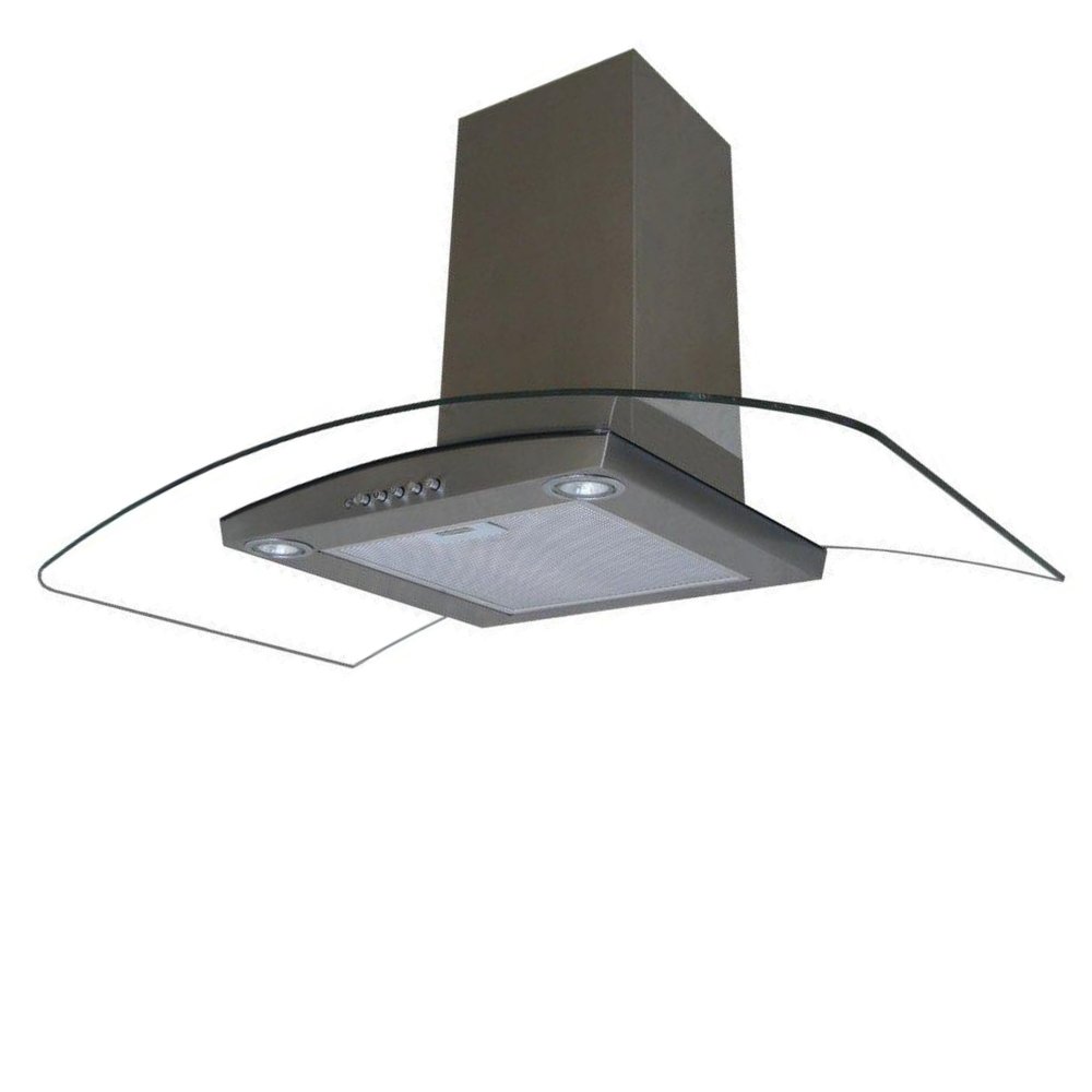 Luxair 60cm Curved Glass Chimney Hood (two Boxes)