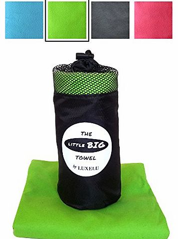 Luxelu LARGE MICROFIBRE TOWEL - Lime GREEN - 150cm x 80cm - The perfectly sized LITTLE BIG Towel by Luxelu 