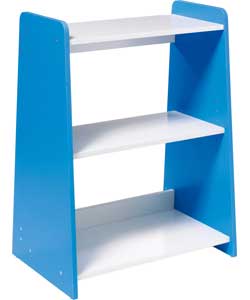 Luxor Wooden Bookcase - Blue and White