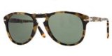 Luxottica Persol 0714 Sunglasses 793/31 TORTOISE-BLACK / CRYS GRAY-GREEN 54/21 Medium