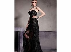 Luxury Straps Sleeveless Lace Evening Dresses