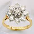 18-carat diamond cluster ring