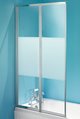 2 fold frosted shower screen