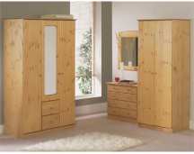3-door 2-drawer mirrored wardrobe