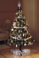 6ft (1.8m approx) silver decorated christmas tree