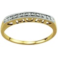 LXDirect 9-carat gold diamond-set mum eternity ring